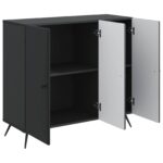 vidaXL Servírovacia skriňa Čierna 89 x 34,5 x 80 cm Kompozitné drevo – Obrázok 5