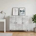 vidaXL Servírovacia skriňa Betónovo sivá 89 x 34,5 x 80 cm – Obrázok 4