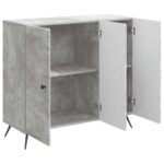 vidaXL Servírovacia skriňa Betónovo sivá 89 x 34,5 x 80 cm – Obrázok 5