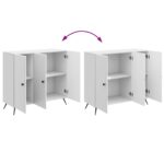 vidaXL Servírovacia skriňa Biela s vysokým leskom 89 x 34,5 x 80 cm – Obrázok 11