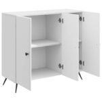 vidaXL Servírovacia skriňa Biela s vysokým leskom 89 x 34,5 x 80 cm – Obrázok 5
