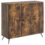 vidaXL Servírovacia skriňa Dymový dub 89 x 34,5 x 80 cm – Obrázok 2