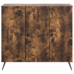 vidaXL Servírovacia skriňa Dymový dub 89 x 34,5 x 80 cm – Obrázok 6
