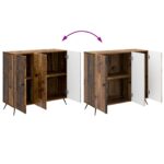vidaXL Servírovacia skriňa Staré drevo 89 x 34,5 x 80 cm – Obrázok 11