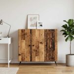 vidaXL Servírovacia skriňa Staré drevo 89 x 34,5 x 80 cm – Obrázok 4