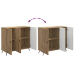 vidaXL Servírovacia skriňa Dub artisan 89 x 34,5 x 80 cm – Obrázok 11