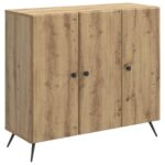 vidaXL Servírovacia skriňa Dub artisan 89 x 34,5 x 80 cm – Obrázok 2