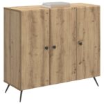 vidaXL Servírovacia skriňa Dub artisan 89 x 34,5 x 80 cm – Obrázok 3