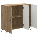 vidaXL Servírovacia skriňa Dub artisan 89 x 34,5 x 80 cm – Obrázok 5