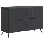 vidaXL Servírovacia skriňa Čierna 89 x 34,5 x 60 cm Kompozitné drevo – Obrázok 2