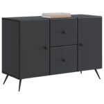 vidaXL Servírovacia skriňa Čierna 89 x 34,5 x 60 cm Kompozitné drevo – Obrázok 3