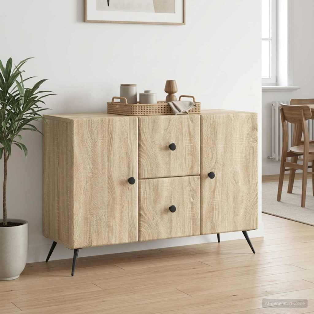 895577_1.jpg vidaXL Servírovacia skriňa so zásuvkou Dub sonoma 89 x 34,5 x 60 cm – Obrázok 1