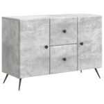 vidaXL Servírovacia skriňa so zásuvkou Betónovo sivá 89 x 34,5 x 60 cm – Obrázok 2