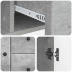 vidaXL Servírovacia skriňa so zásuvkou Betónovo sivá 89 x 34,5 x 60 cm – Obrázok 9