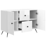 vidaXL Servírovacia skriňa Biela s vysokým leskom 89 x 34,5 x 60 cm – Obrázok 5