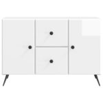vidaXL Servírovacia skriňa Biela s vysokým leskom 89 x 34,5 x 60 cm – Obrázok 6
