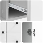 vidaXL Servírovacia skriňa Biela s vysokým leskom 89 x 34,5 x 60 cm – Obrázok 9