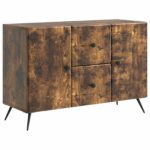 vidaXL Servírovacia skriňa so zásuvkou Dymový dub 89 x 34,5 x 60 cm – Obrázok 2
