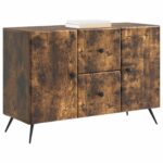 vidaXL Servírovacia skriňa so zásuvkou Dymový dub 89 x 34,5 x 60 cm – Obrázok 3