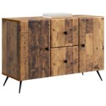 vidaXL Servírovacia skriňa so zásuvkou Staré drevo 89 x 34,5 x 60 cm – Obrázok 3