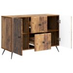 vidaXL Servírovacia skriňa so zásuvkou Staré drevo 89 x 34,5 x 60 cm – Obrázok 5