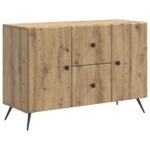 vidaXL Servírovacia skriňa so zásuvkou Dub artisan 89 x 34,5 x 60 cm – Obrázok 2