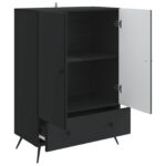 vidaXL Servírovacia skriňa Čierna 66 x 34,5 x 95 cm Kompozitné drevo – Obrázok 4