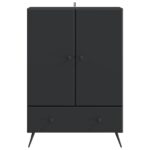 vidaXL Servírovacia skriňa Čierna 66 x 34,5 x 95 cm Kompozitné drevo – Obrázok 5