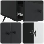 vidaXL Servírovacia skriňa Čierna 66 x 34,5 x 95 cm Kompozitné drevo – Obrázok 8