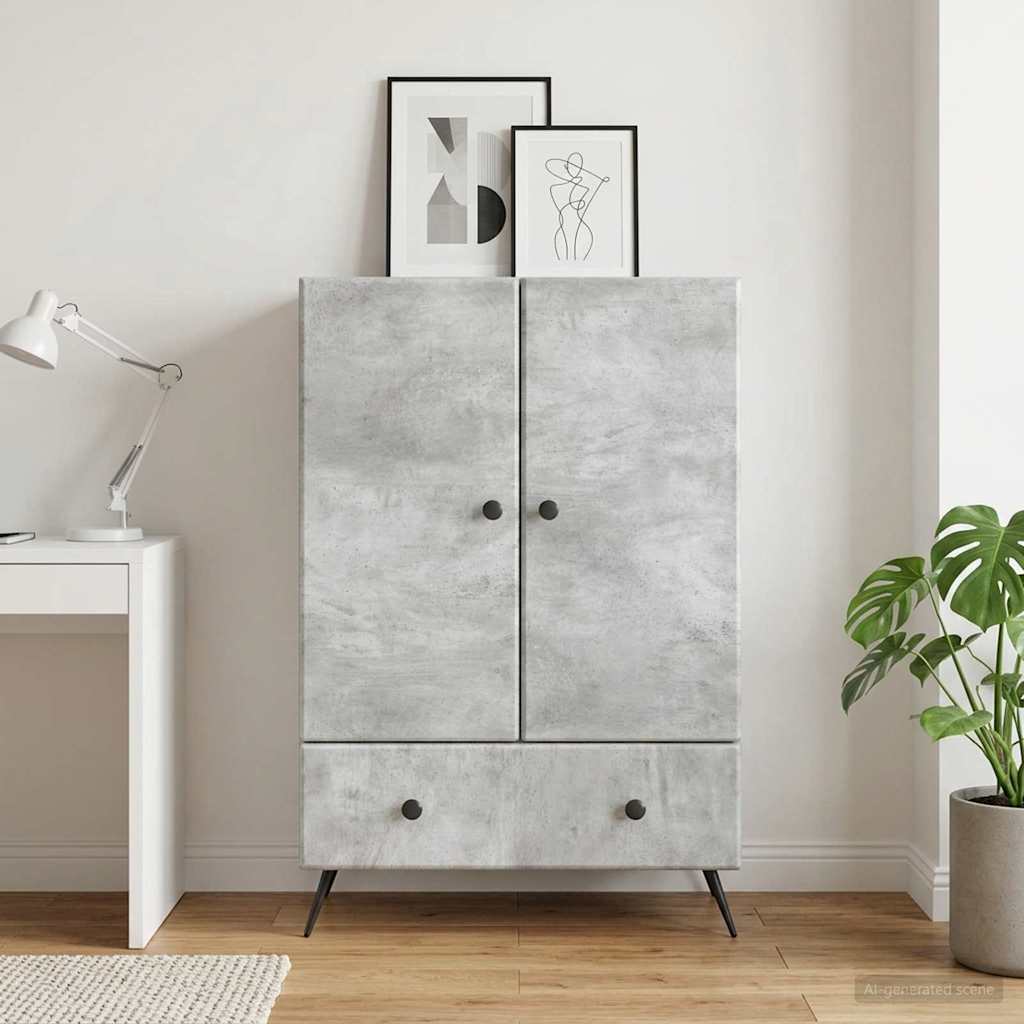 895588_1.jpg vidaXL Servírovacia skriňa so zásuvkou Betónovo sivá 66 x 34,5 x 95 cm – Obrázok 1