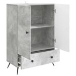 vidaXL Servírovacia skriňa so zásuvkou Betónovo sivá 66 x 34,5 x 95 cm – Obrázok 4