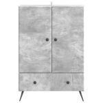 vidaXL Servírovacia skriňa so zásuvkou Betónovo sivá 66 x 34,5 x 95 cm – Obrázok 5