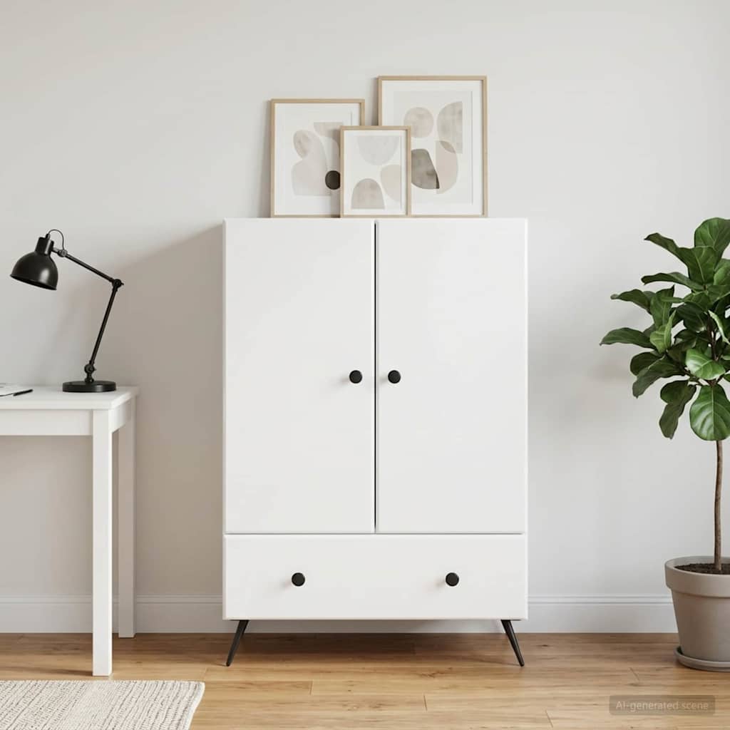 895589_1.jpg vidaXL Servírovacia skriňa Biela s vysokým leskom 66 x 34,5 x 95 cm – Obrázok 1