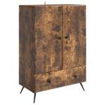 vidaXL Servírovacia skriňa so zásuvkou Dymový dub 66 x 34,5 x 95 cm – Obrázok 2