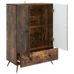 vidaXL Servírovacia skriňa so zásuvkou Dymový dub 66 x 34,5 x 95 cm – Obrázok 4