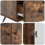 vidaXL Servírovacia skriňa so zásuvkou Dymový dub 66 x 34,5 x 95 cm – Obrázok 8