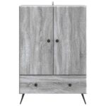 vidaXL Servírovacia skriňa so zásuvkou Sivá sonoma 66 x 34,5 x 95 cm – Obrázok 5