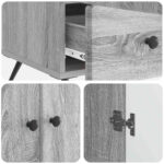 vidaXL Servírovacia skriňa so zásuvkou Sivá sonoma 66 x 34,5 x 95 cm – Obrázok 8