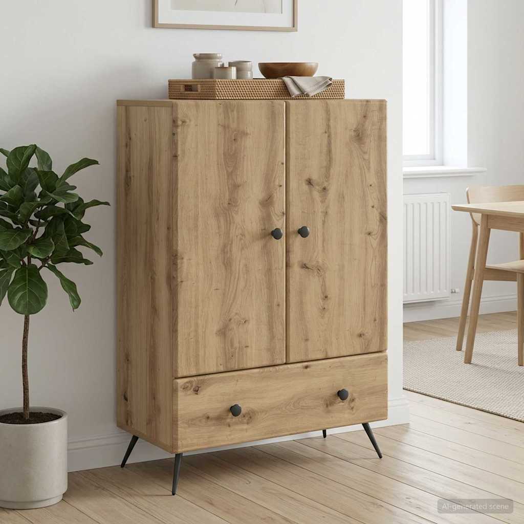 895594_1.jpg vidaXL Servírovacia skriňa so zásuvkou Dub artisan 66 x 34,5 x 95 cm – Obrázok 1