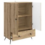 vidaXL Servírovacia skriňa so zásuvkou Dub artisan 66 x 34,5 x 95 cm – Obrázok 4