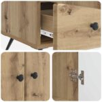 vidaXL Servírovacia skriňa so zásuvkou Dub artisan 66 x 34,5 x 95 cm – Obrázok 8