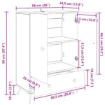 vidaXL Servírovacia skriňa so zásuvkou Dub artisan 66 x 34,5 x 95 cm – Obrázok 9