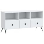 vidaXL TV skrinka Biela 102 x 34,5 x 50 cm Kompozitné drevo – Obrázok 2