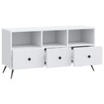 vidaXL TV skrinka Biela 102 x 34,5 x 50 cm Kompozitné drevo – Obrázok 5