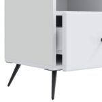 vidaXL TV skrinka Biela 102 x 34,5 x 50 cm Kompozitné drevo – Obrázok 9