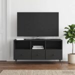 vidaXL TV skrinka Čierna 102 x 34,5 x 50 cm Kompozitné drevo