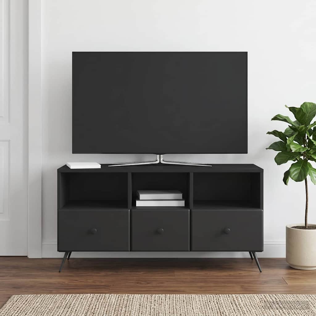 895596_1.jpg vidaXL TV skrinka Čierna 102 x 34,5 x 50 cm Kompozitné drevo – Obrázok 1