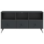 vidaXL TV skrinka Čierna 102 x 34,5 x 50 cm Kompozitné drevo – Obrázok 6