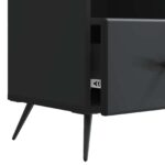 vidaXL TV skrinka Čierna 102 x 34,5 x 50 cm Kompozitné drevo – Obrázok 9