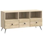 vidaXL TV skrinka Dub sonoma 102 x 34,5 x 50 cm Kompozitné drevo – Obrázok 2